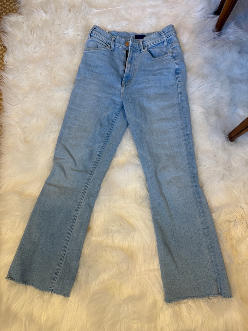 Light Blue Women's Flare Jeans - Classic High-Rise